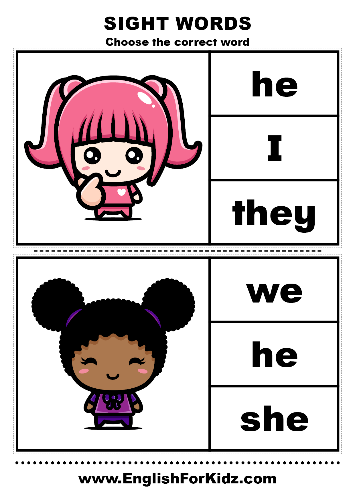 English For Kids Step By Step Sight Words Worksheets Sight Word Worksheets With Sentences For KIndergarten Kidpid