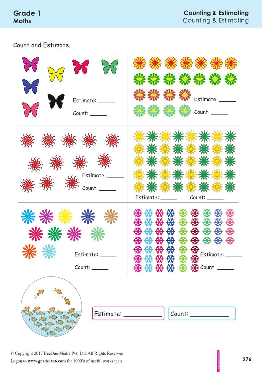 Estimating Area PDF Printable Measurement Worksheets Cazoom Math