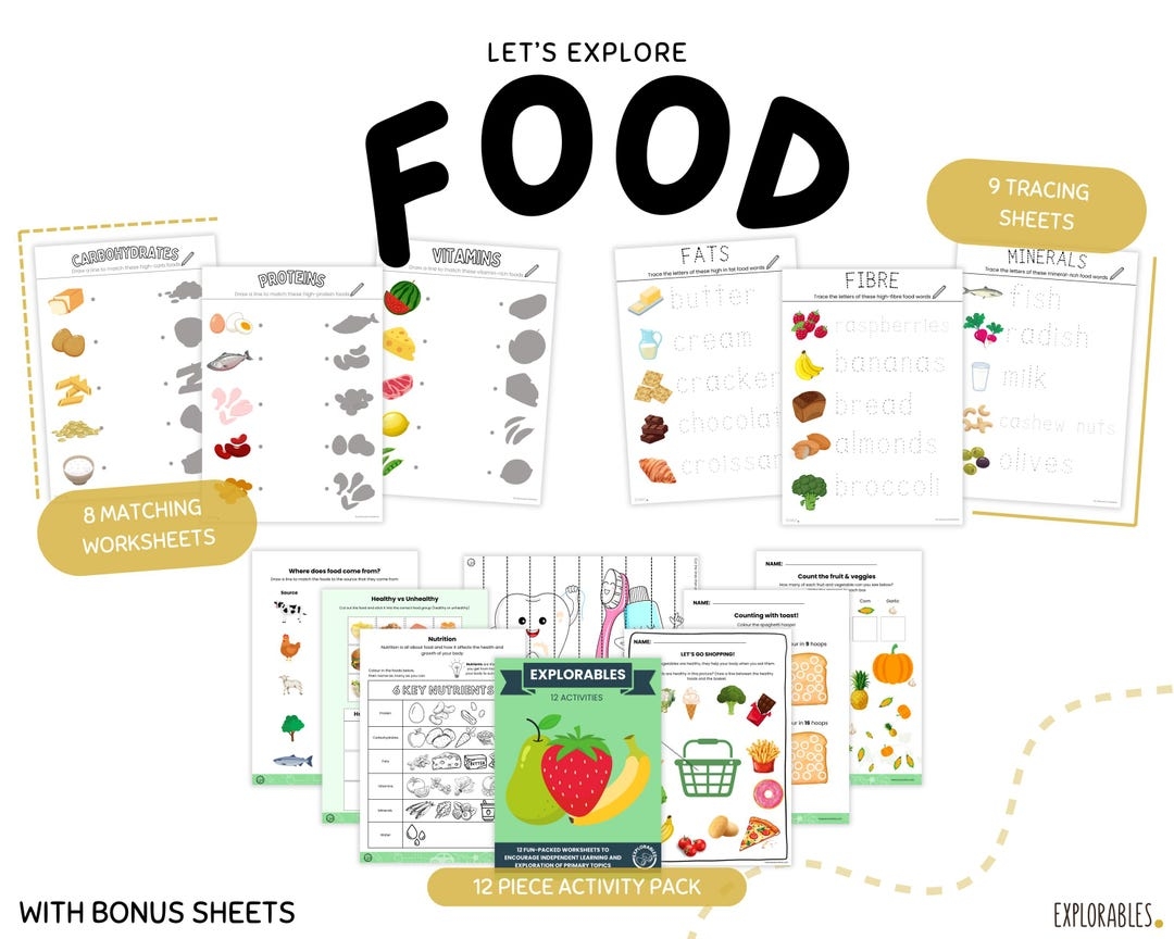 Explore Food Worksheets Nutrients Matching Tracing Fun Children Preschool Primary Nutrition Kids Food Chain Emotions Facts Fruit Puzzle Etsy Explore Food Worksheets Nutrients Matching Tracing Fun Children Preschool Primary Nutrition Kids Food Chain Emotions Facts Fruit Puzzle Etsy