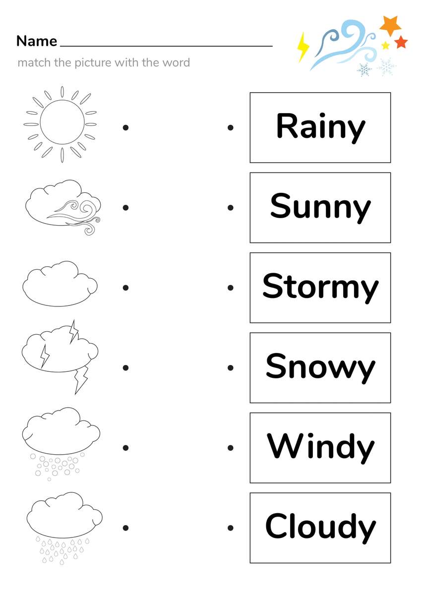 8 Free Weather Worksheets For Kindergarten