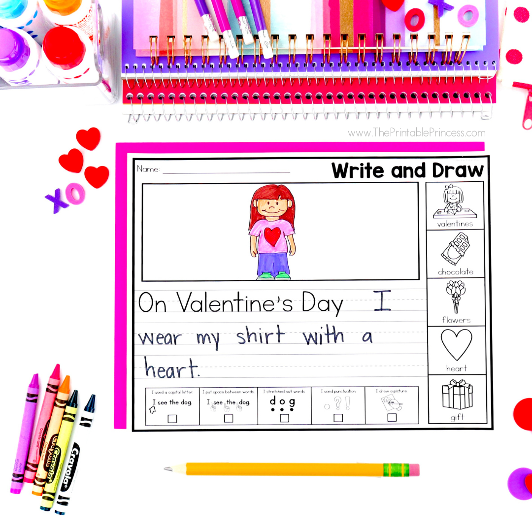 February Writing Prompts For Kindergarten The Printable Princess February Writing Prompts For Kindergarten The Printable Princess