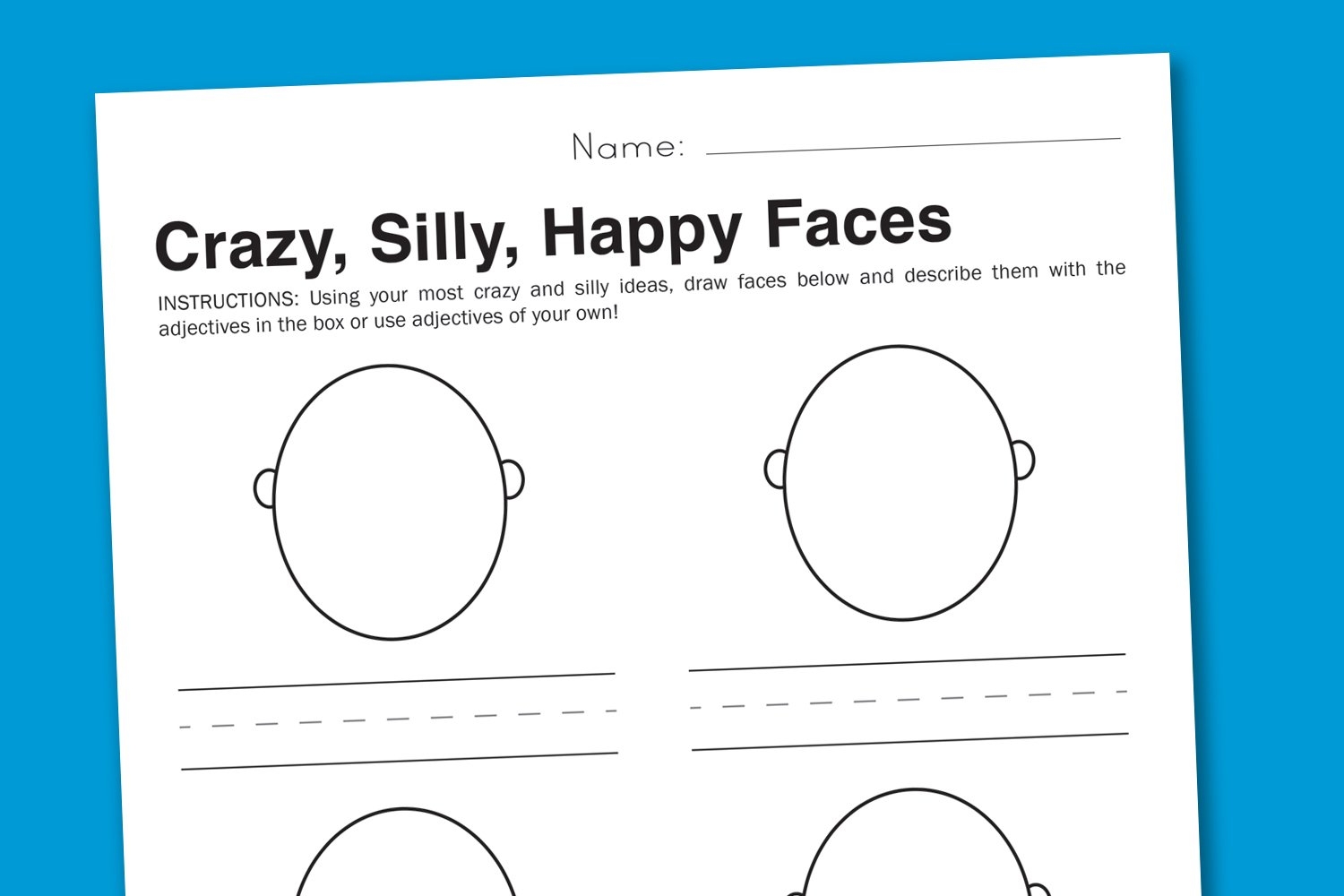 Feelings Worksheet Silly Faces To Express Emotions Feelings Worksheet Silly Faces To Express Emotions