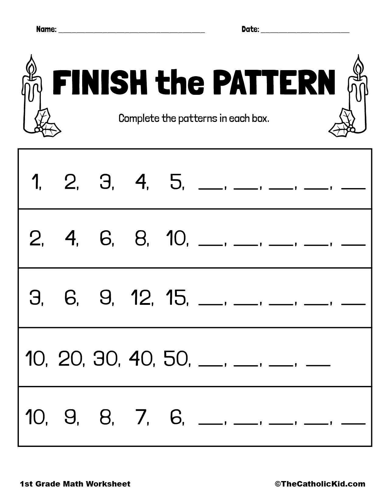 Finish The Pattern TheCatholicKid