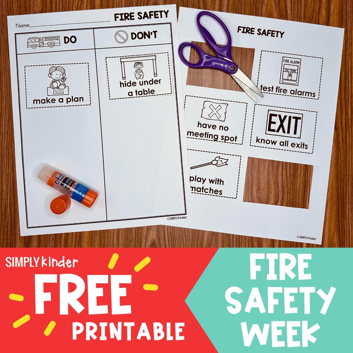 Fire Safety Free Printable Simply Kinder Fire Safety Free Printable Simply Kinder