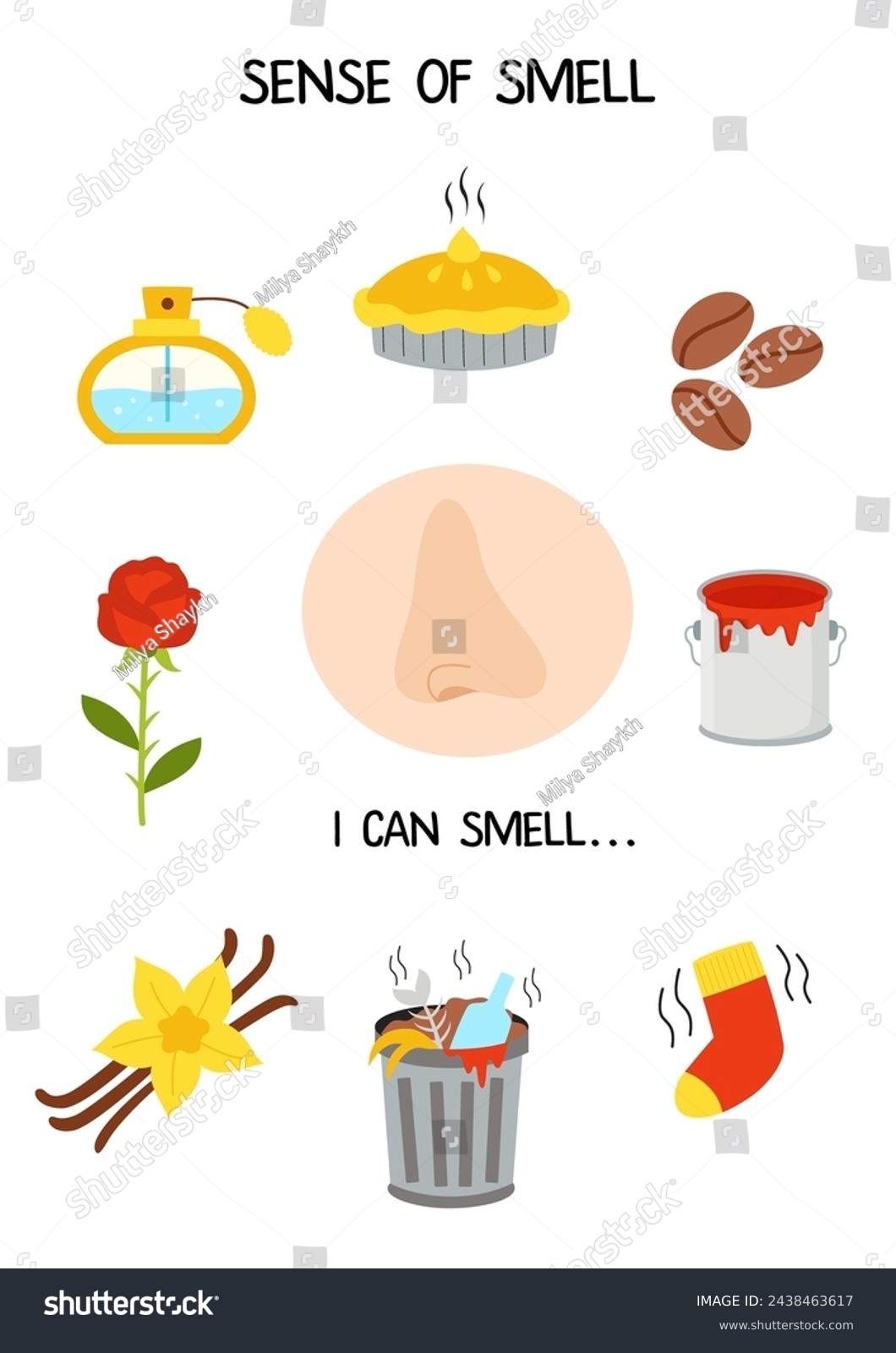 Five Senses Poster Sense Smell Worksheet Stock Vector Royalty Free 2438463617 Shutterstock Five Senses Poster Sense Smell Worksheet Stock Vector Royalty Free 2438463617 Shutterstock