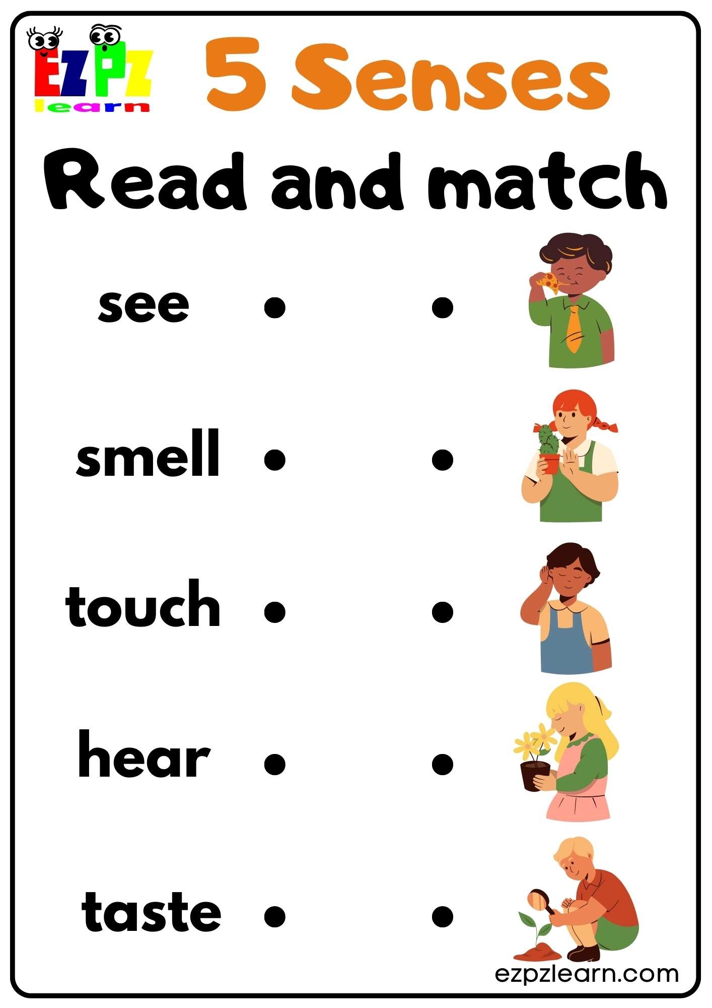 Printable 5 Senses Worksheets For Kindergarten Preschool Five Senses Activity Made By Teachers