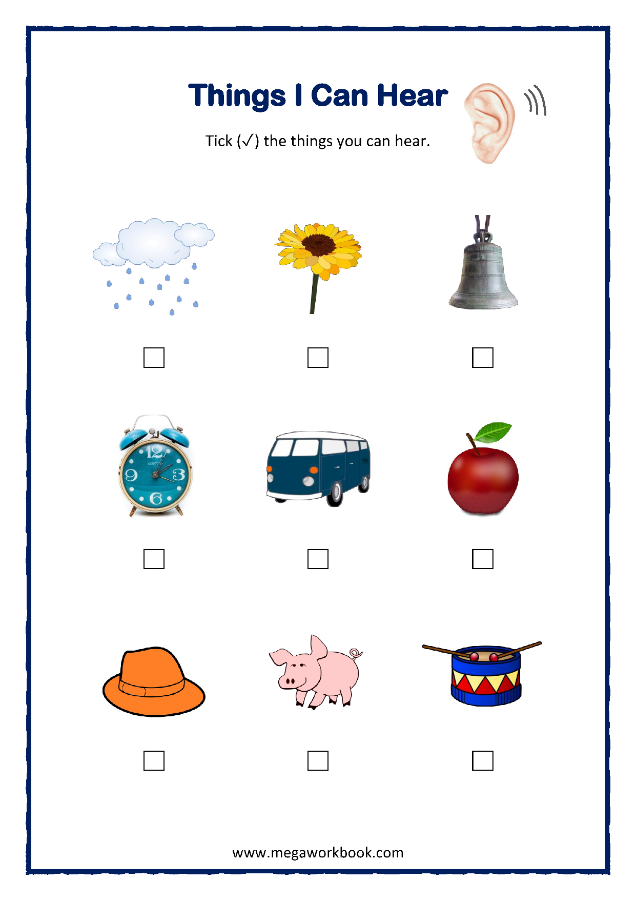 Five Senses Worksheets For Preschool And Kindergarten MegaWorkbook