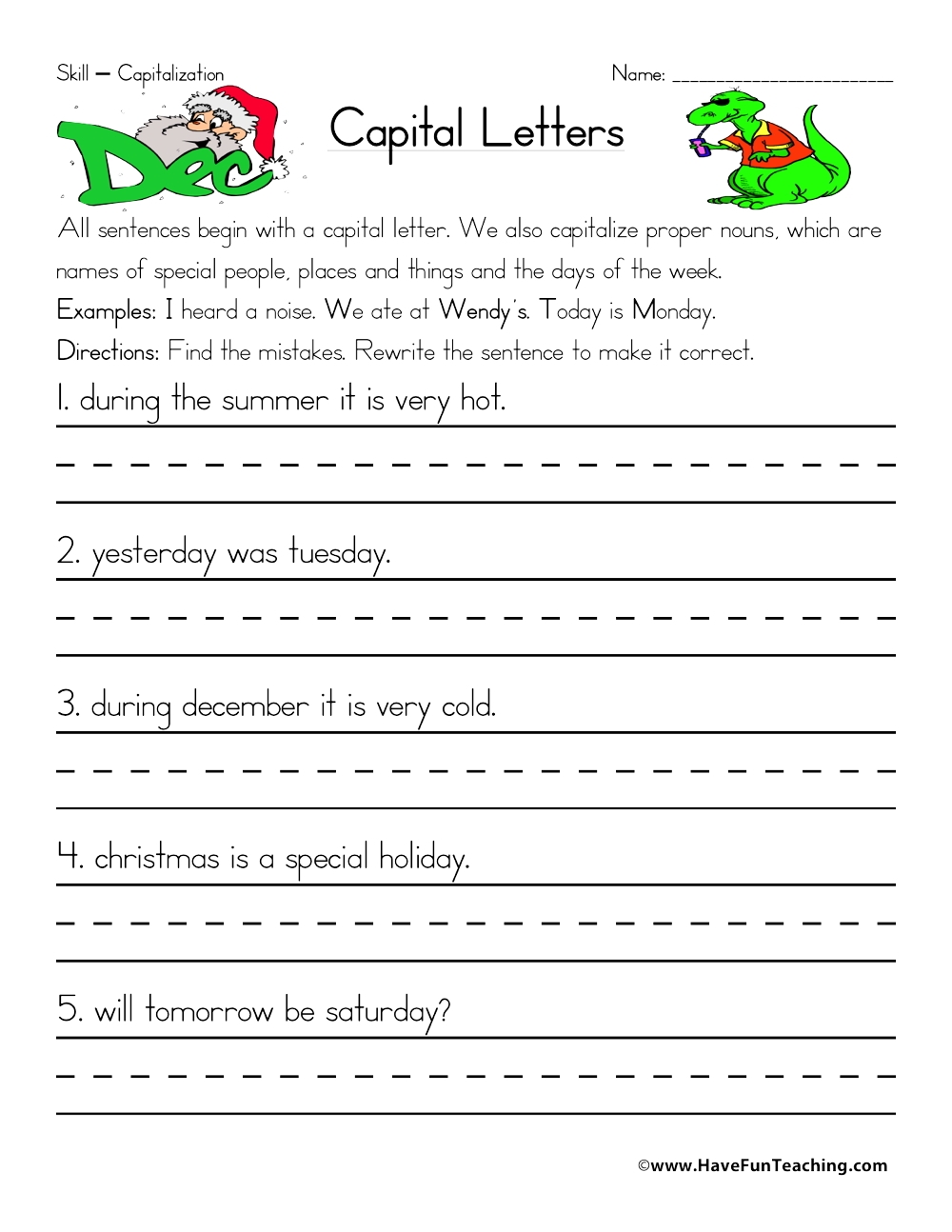 Fixing Capitalization Errors Worksheet Have Fun Teaching Fixing Capitalization Errors Worksheet Have Fun Teaching