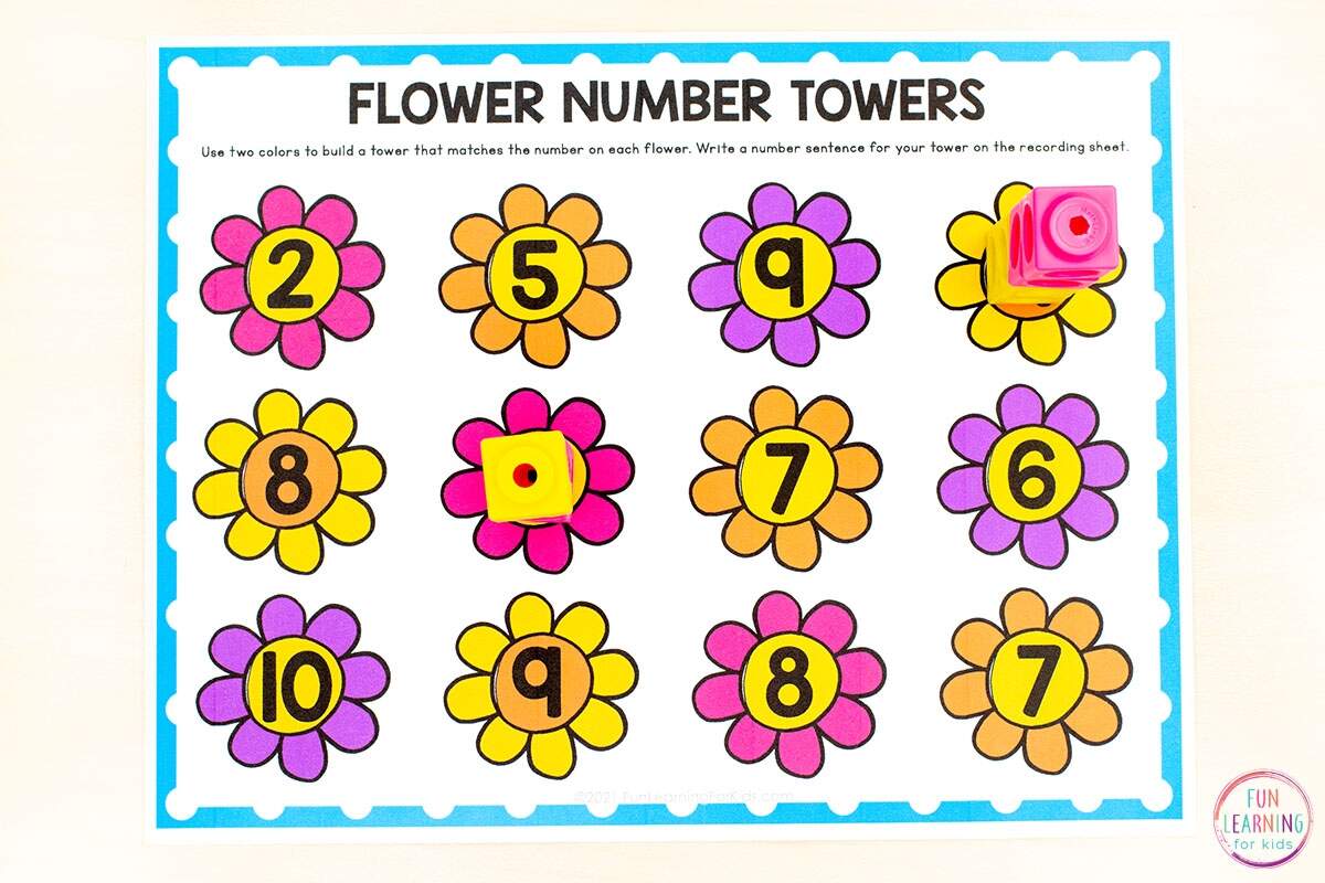 Flower Comparing Sets Math Activity