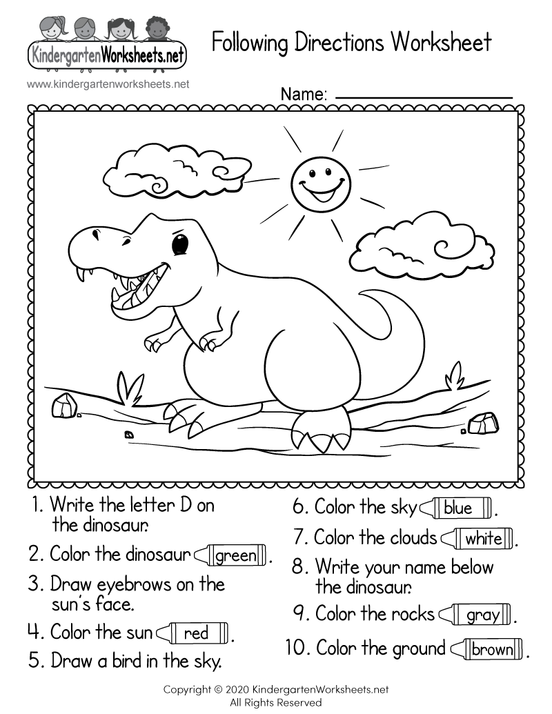 Following Directions Worksheet Free Printable Digital PDF 15 Kindergarten Classroom Rules Worksheet Free PDF At Worksheeto