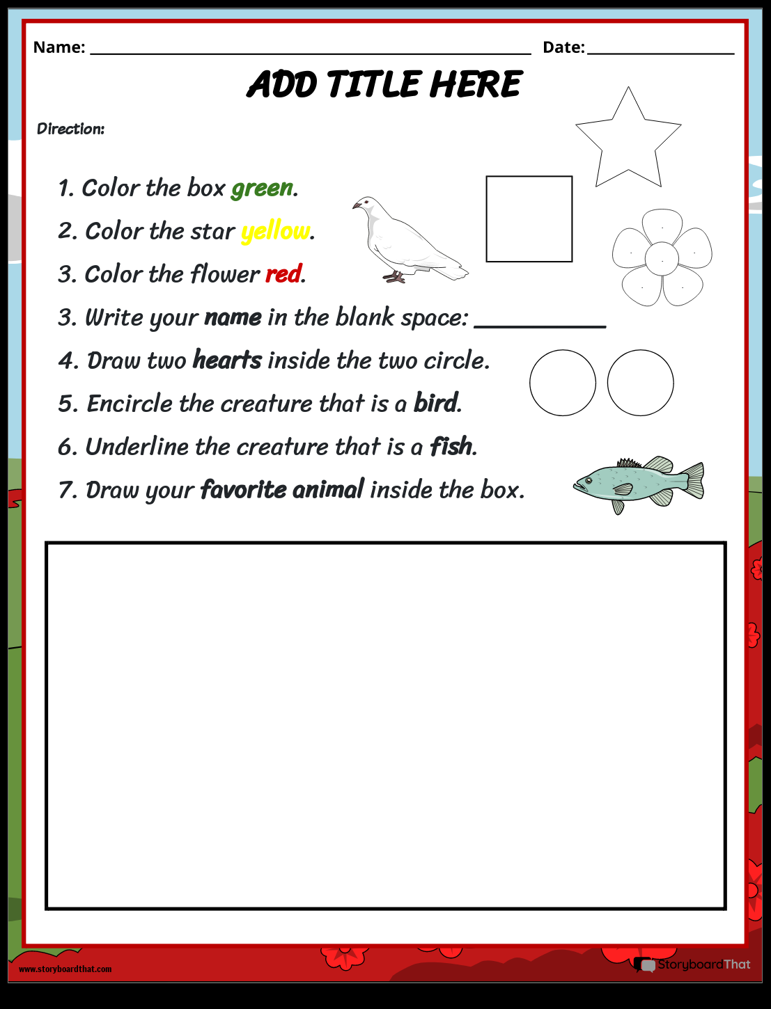 Two Step Direction Activity Worksheets Library