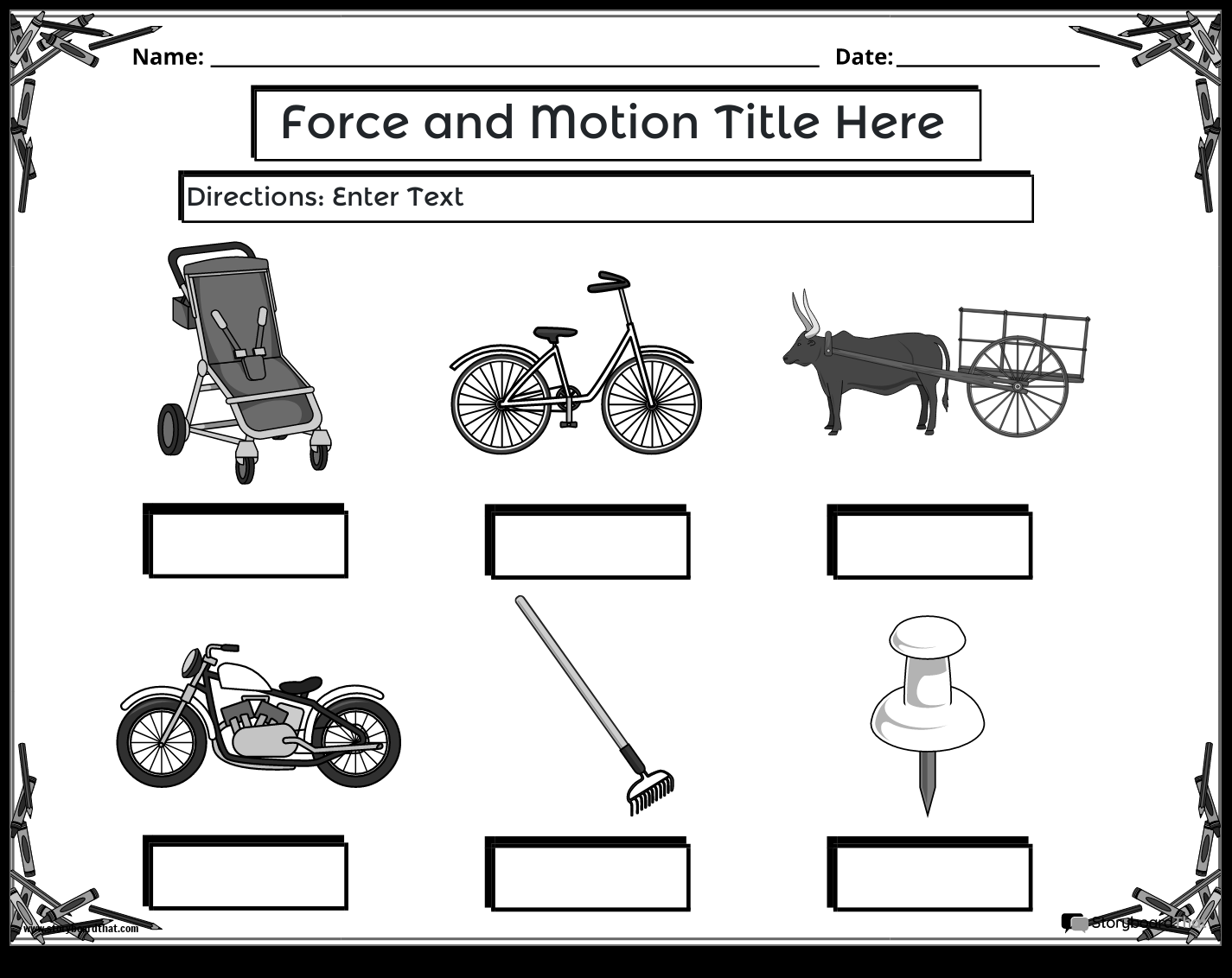 Force And Motion Worksheets Create With Storyboard That 8 Force And Motion Ideas Force And Motion First Grade Science 1st Grade Science
