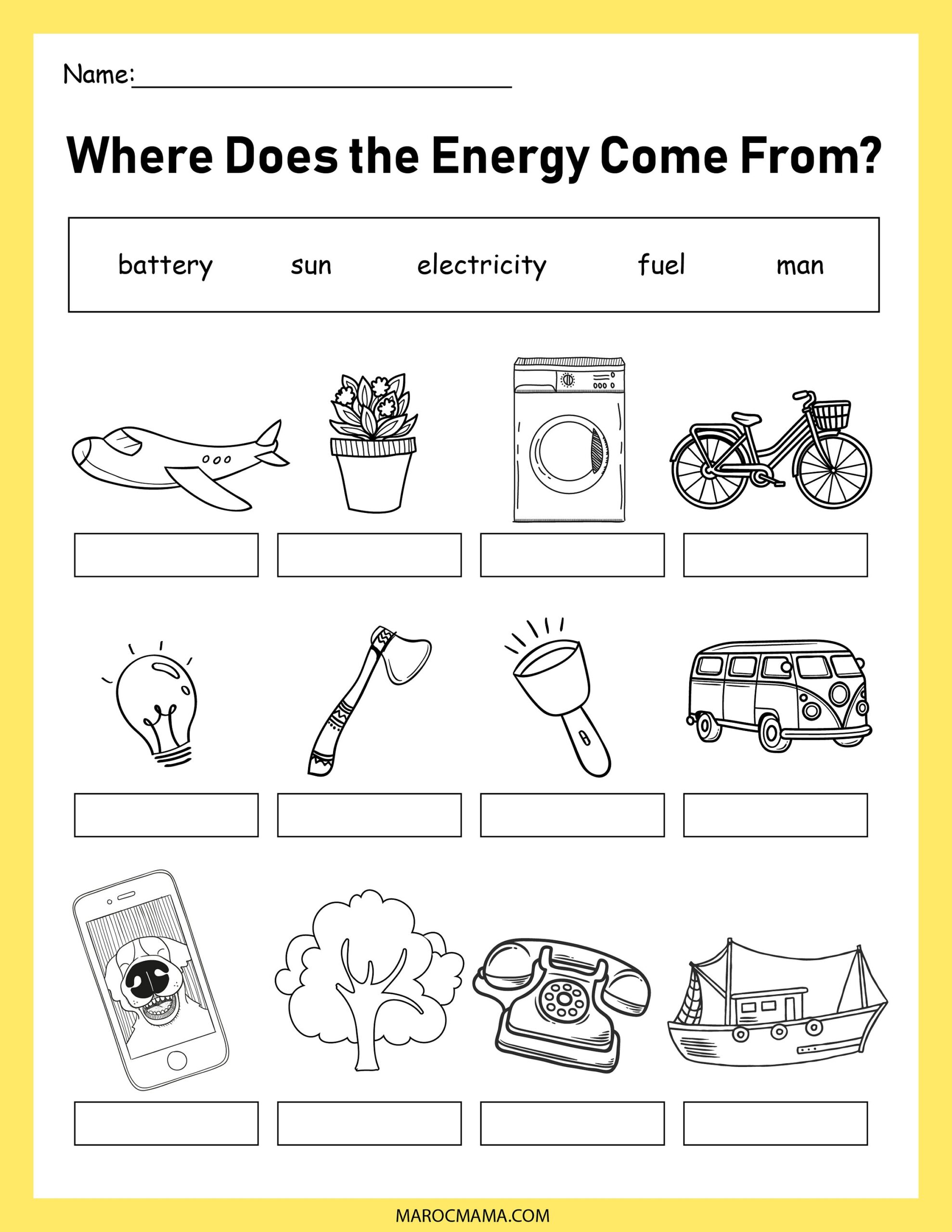 Forms Of Energy Light Energy Heat Energy Sound Energy Digital Download Instant Download Printable Download STEM Science Etsy Sweden