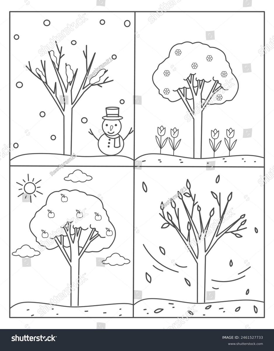 Four Seasons Coloring Page Kids Seasons Stock Vector Royalty Free 2461527733 Shutterstock Four Seasons Coloring Page Kids Seasons Stock Vector Royalty Free 2461527733 Shutterstock
