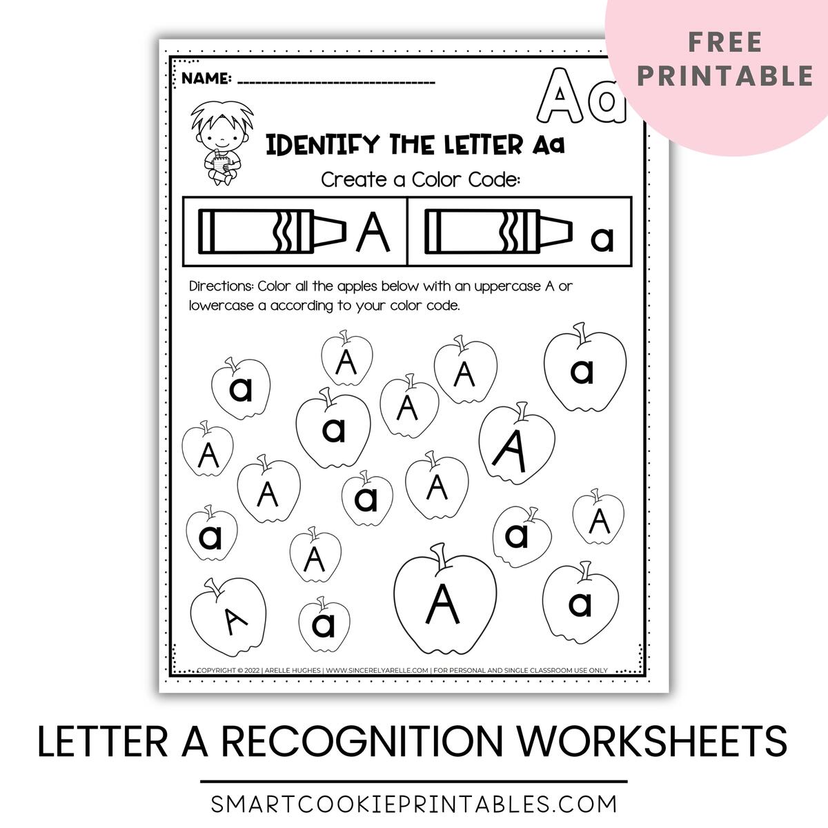 FREE And Fun Printable Letter A Alphabet Letter Recognition Packet Smart Cookie Printables