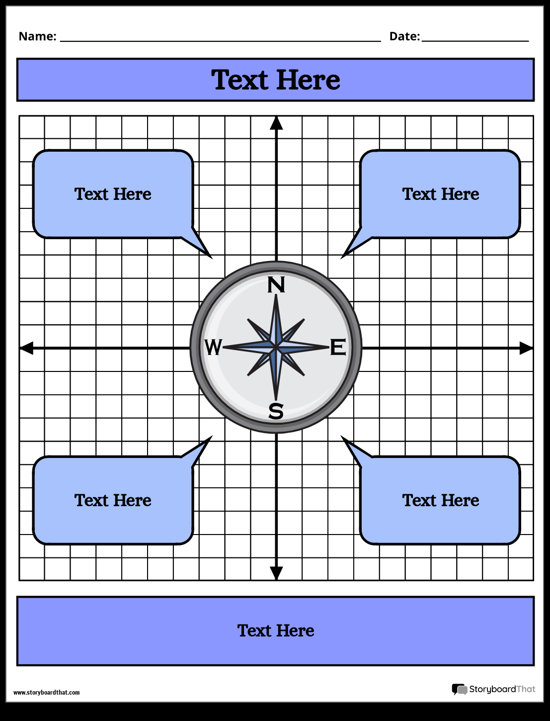 Free Cardinal Direction Worksheets By Storyboard That Points Of The Compass