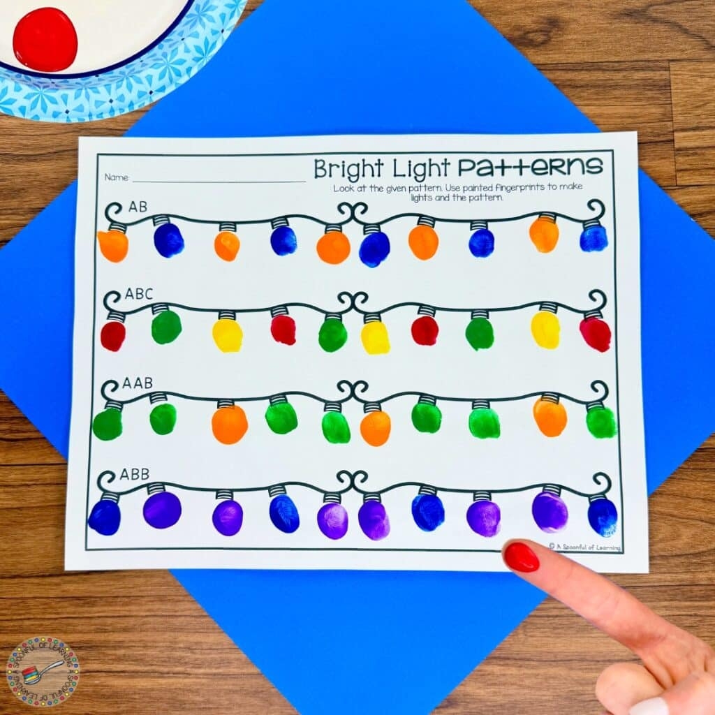 FREE Christmas Pattern Activities For Kindergarten A Spoonful Of Learning