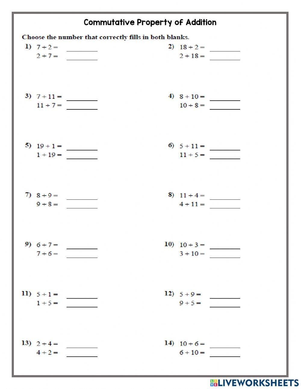 Free Commutative Property Of Addition Worksheet Free Download Free Commutative Property Of Addition Worksheet Free Png Images Free Worksheets On Clipart Library Free Commutative Property Of Addition Worksheet Free Download Free Commutative Property Of Addition Worksheet Free Png Images Free Worksheets On Clipart Library