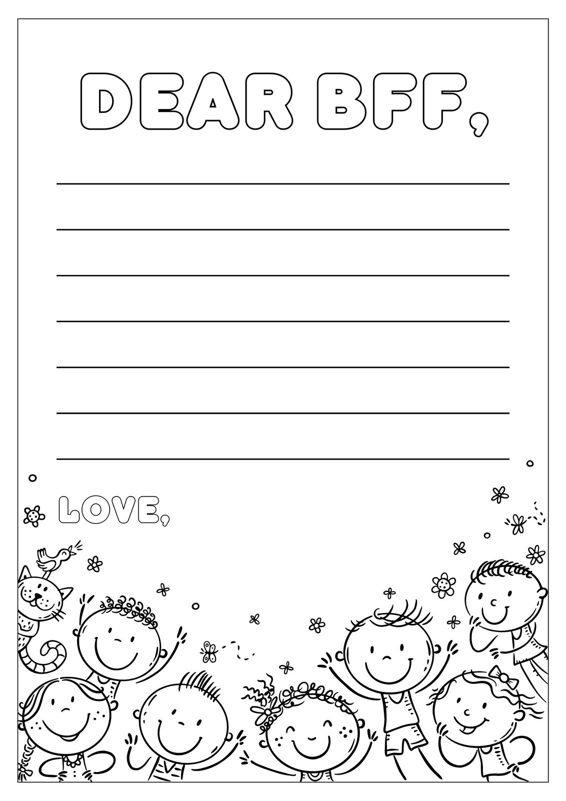 Free Custom Printable Friendship Worksheet Templates Canva