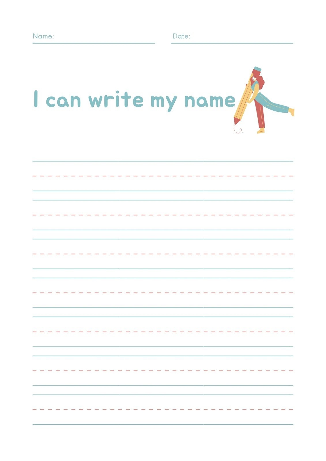 Name Tracing Worksheets Printable