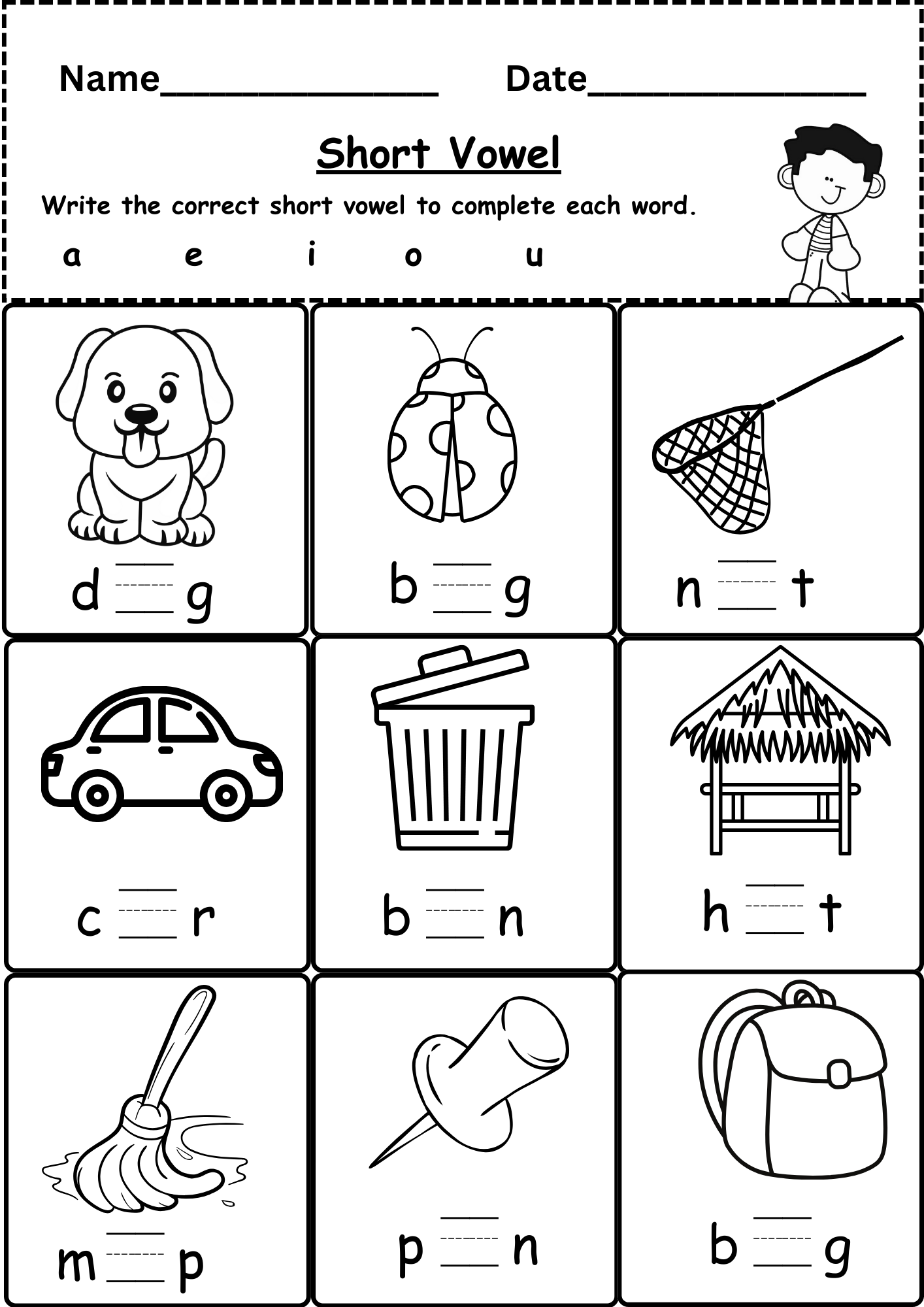 Free CVC Worksheet Kindergarten Downloadable Worksheets CVC Words Say And Write The CVC Words Phonics Worksheets Kindergarten Made By Teachers