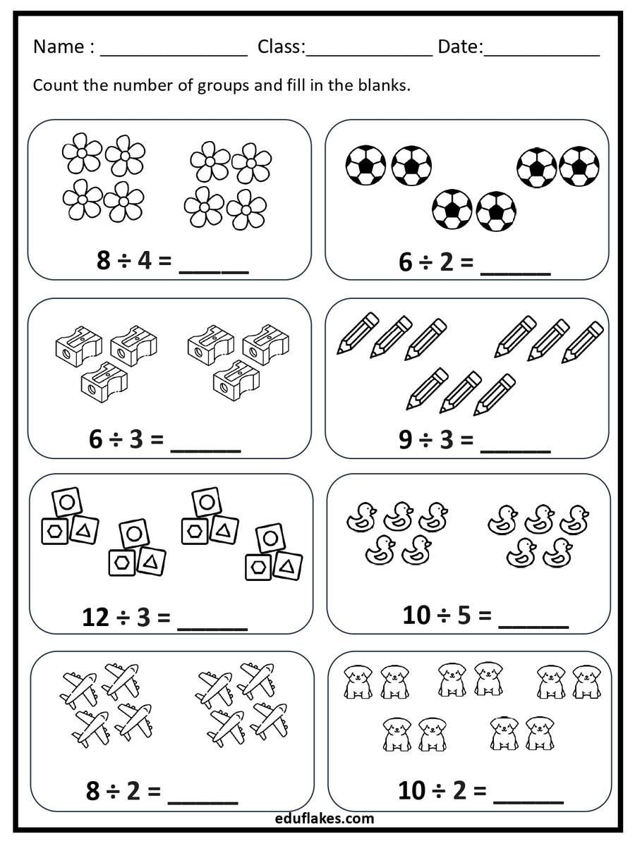 Free Division Worksheets PDF Eduflakes