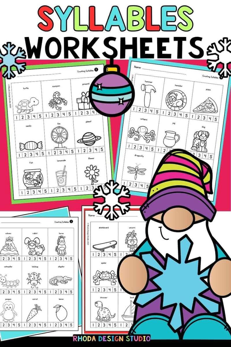 Free Environmental Print Reading Worksheets Counting Syllables
