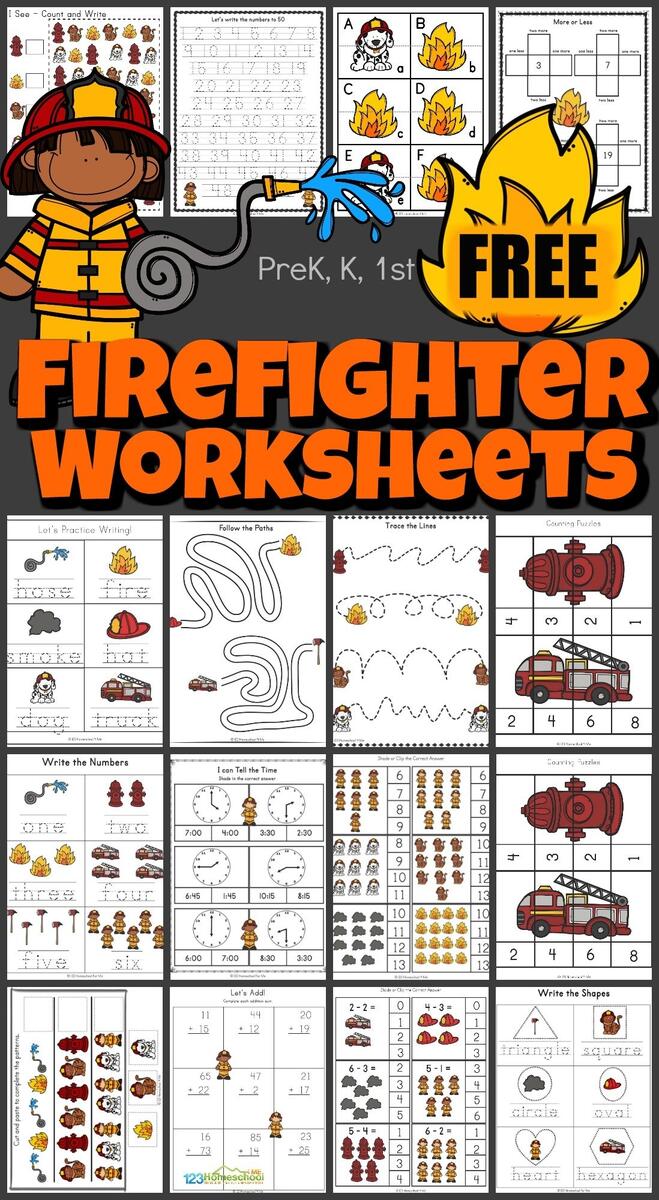 FREE Free Printable Firefighter Worksheets For Kids Fire Safety Free Printable Simply Kinder