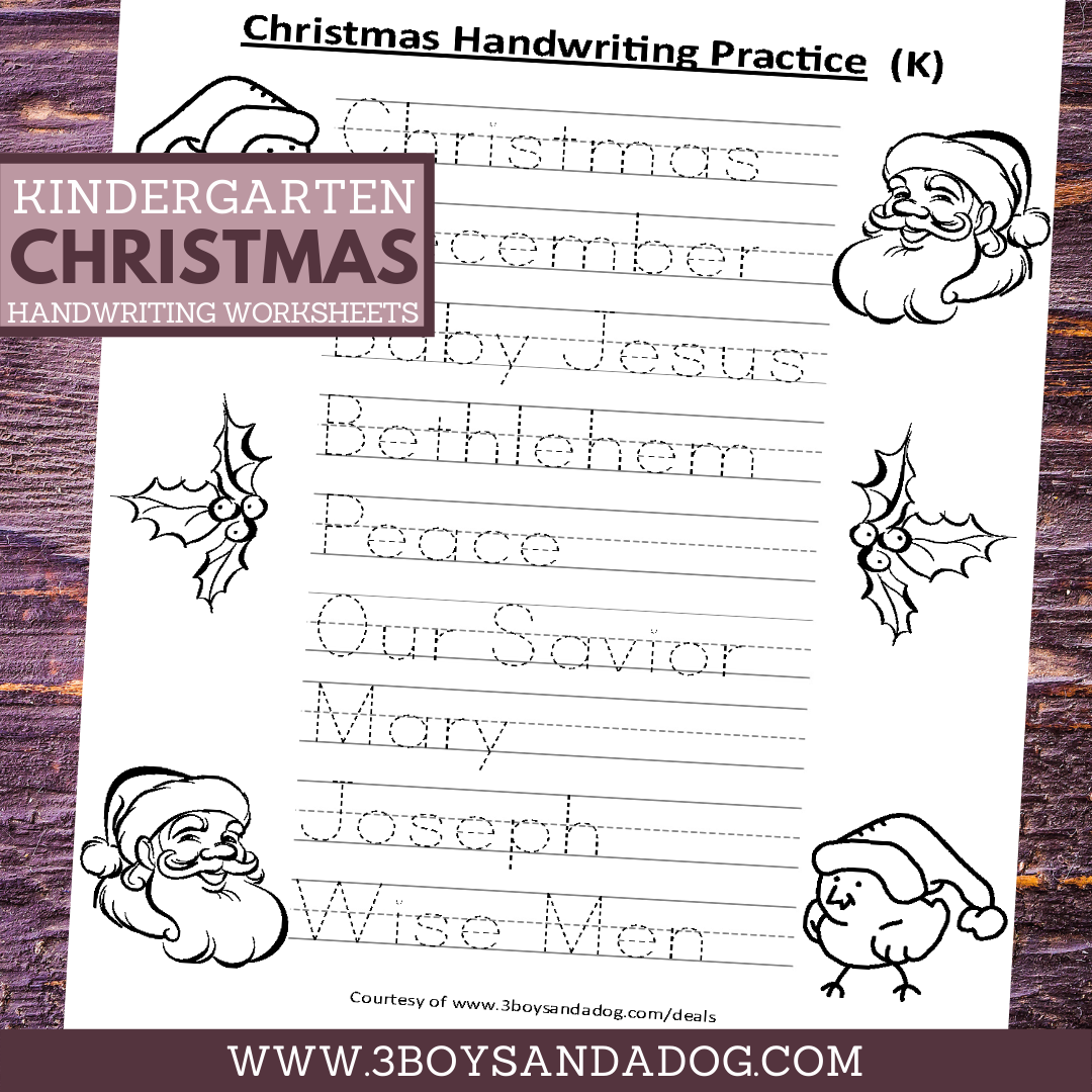 Free Kindergarten Christmas Handwriting Worksheet Free Kindergarten Christmas Handwriting Worksheet