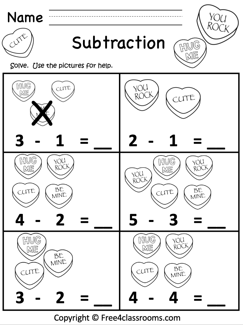 Free Kindergarten Subtraction Up To 5 Worksheet Free Worksheets Free4Classrooms Free Kindergarten Subtraction Up To 5 Worksheet Free Worksheets Free4Classrooms