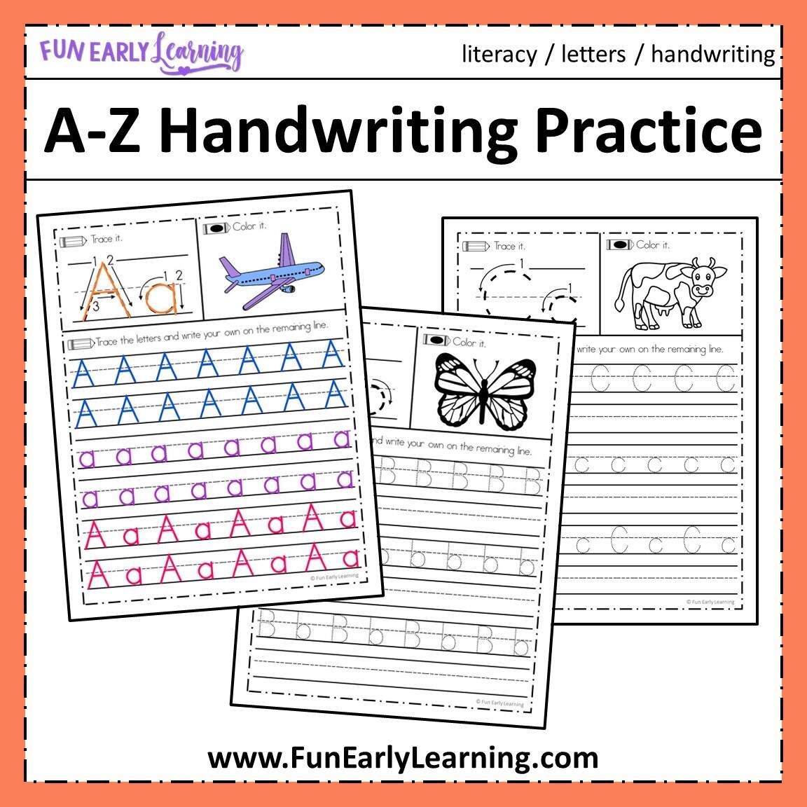 Free Custom Printable Handwriting Worksheet Templates Canva