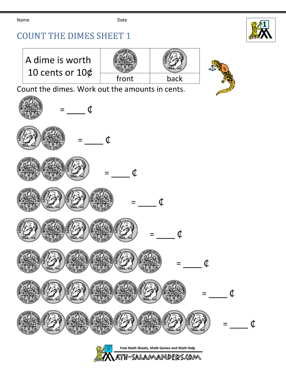 Free Math Money Worksheets 1st Grade Counting Money Worksheets Money Math Free Printables Lettering SVG Files Tools Apps