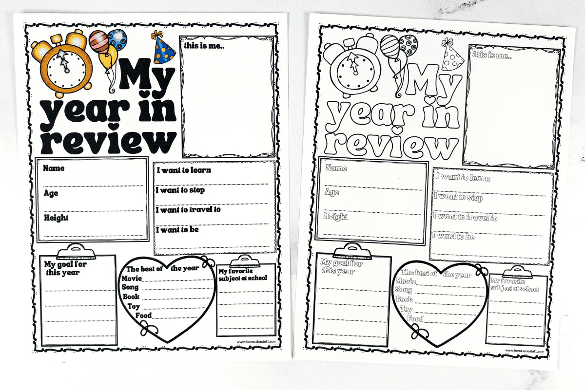 Free New Year S Resolution Worksheet For Kids Fun Reflective