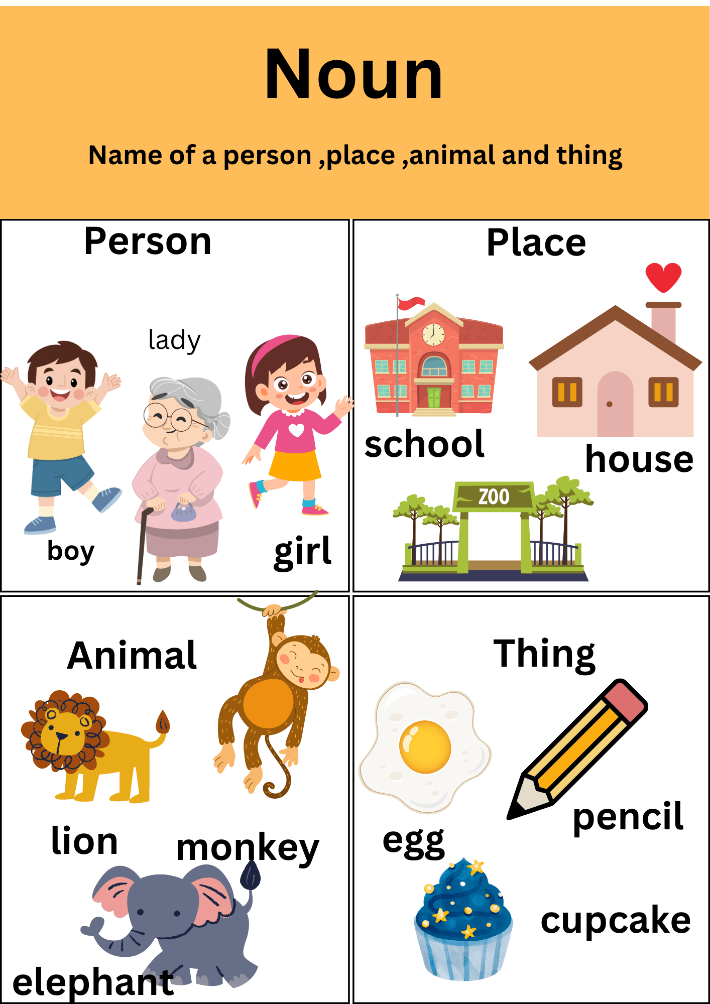 Free Noun Worksheets For Kindergarten