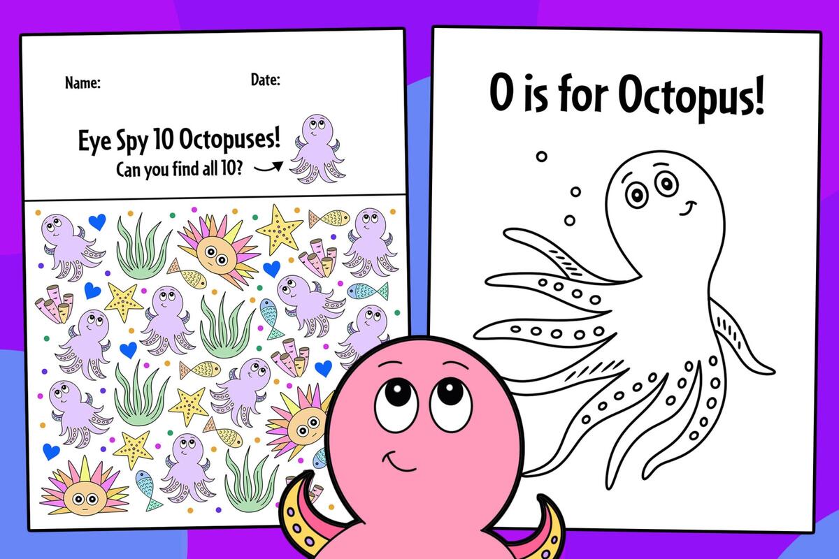 Free Octopus Activities And Worksheets For Preschool The Hollydog Blog Free Octopus Activities And Worksheets For Preschool The Hollydog Blog