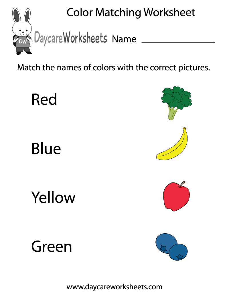 Learn Your Colors Preschool Kids Worksheet