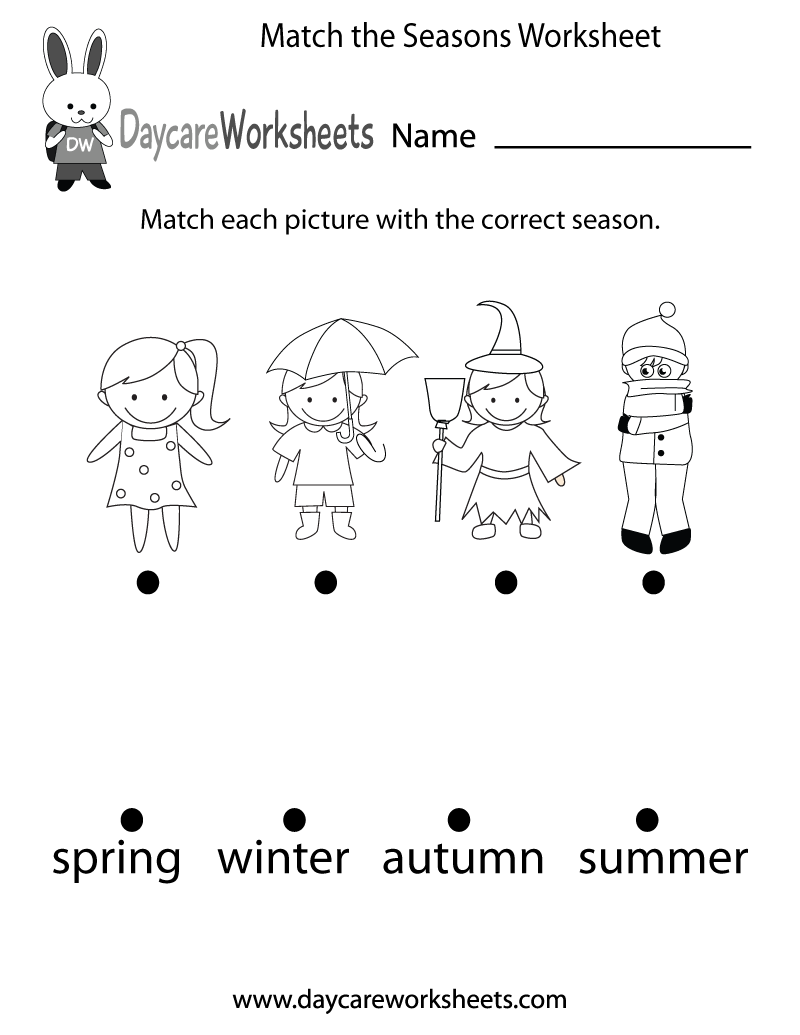 Free Preschool Match The Seasons Worksheet Weather And Seasons Worksheet Free Printable Digital PDF
