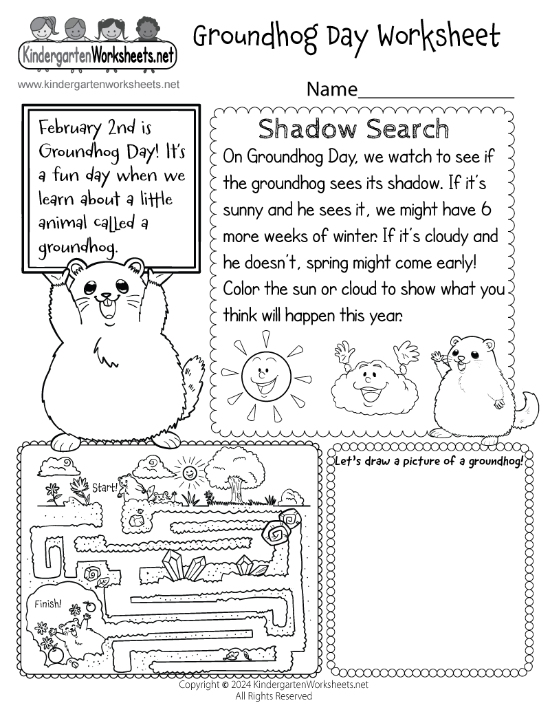 Groundhog Day Worksheets And Activities Mamas Learning Corner