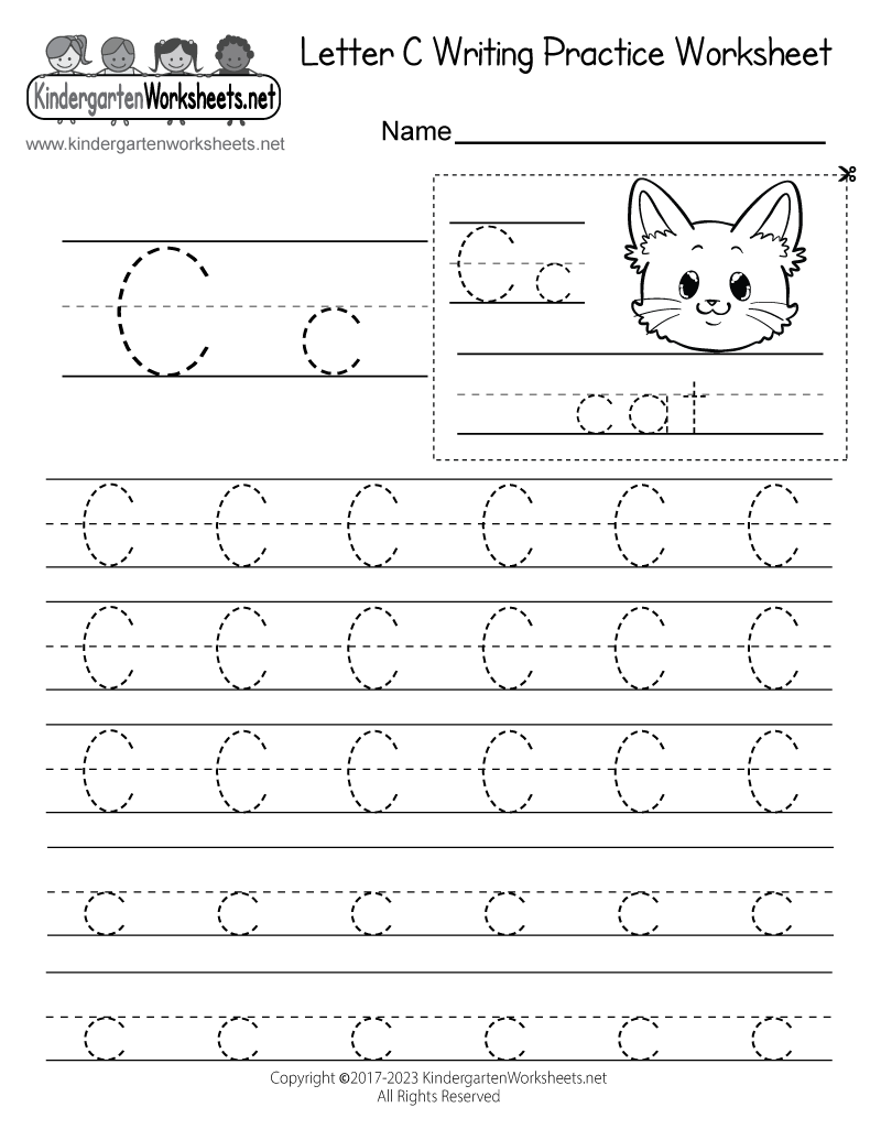 Letter C Alphabet Letter Worksheet Task For Kids Learning Letters Stock Vector Image Art Alamy