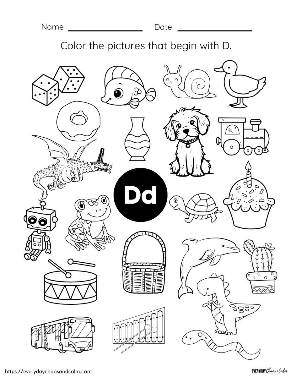 Free Printable Letter D Worksheets Free Printable Letter D Worksheets