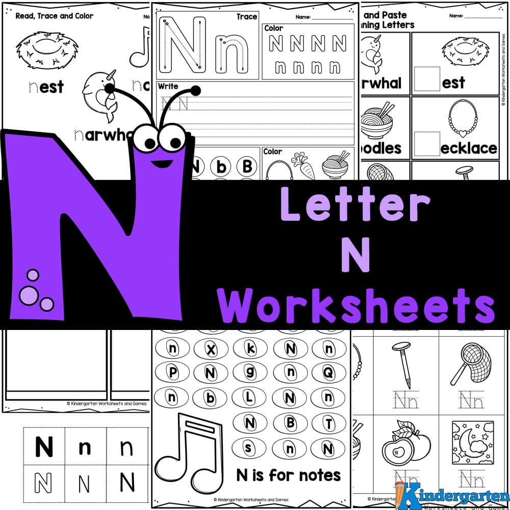FREE Printable Letter N Worksheets For Kindergarten FREE Printable Letter N Worksheets For Kindergarten