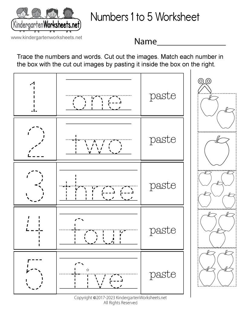 Free Printable Numbers 1 To 5 Worksheet Skip Counting By 5 Kindergarten Skip Counting By 5 Worksheets Made By Teachers