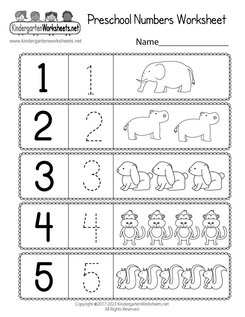 Free Printable Preschool Numbers Worksheet Customize 1 863 Kindergarten Math Worksheets Templates Online Canva
