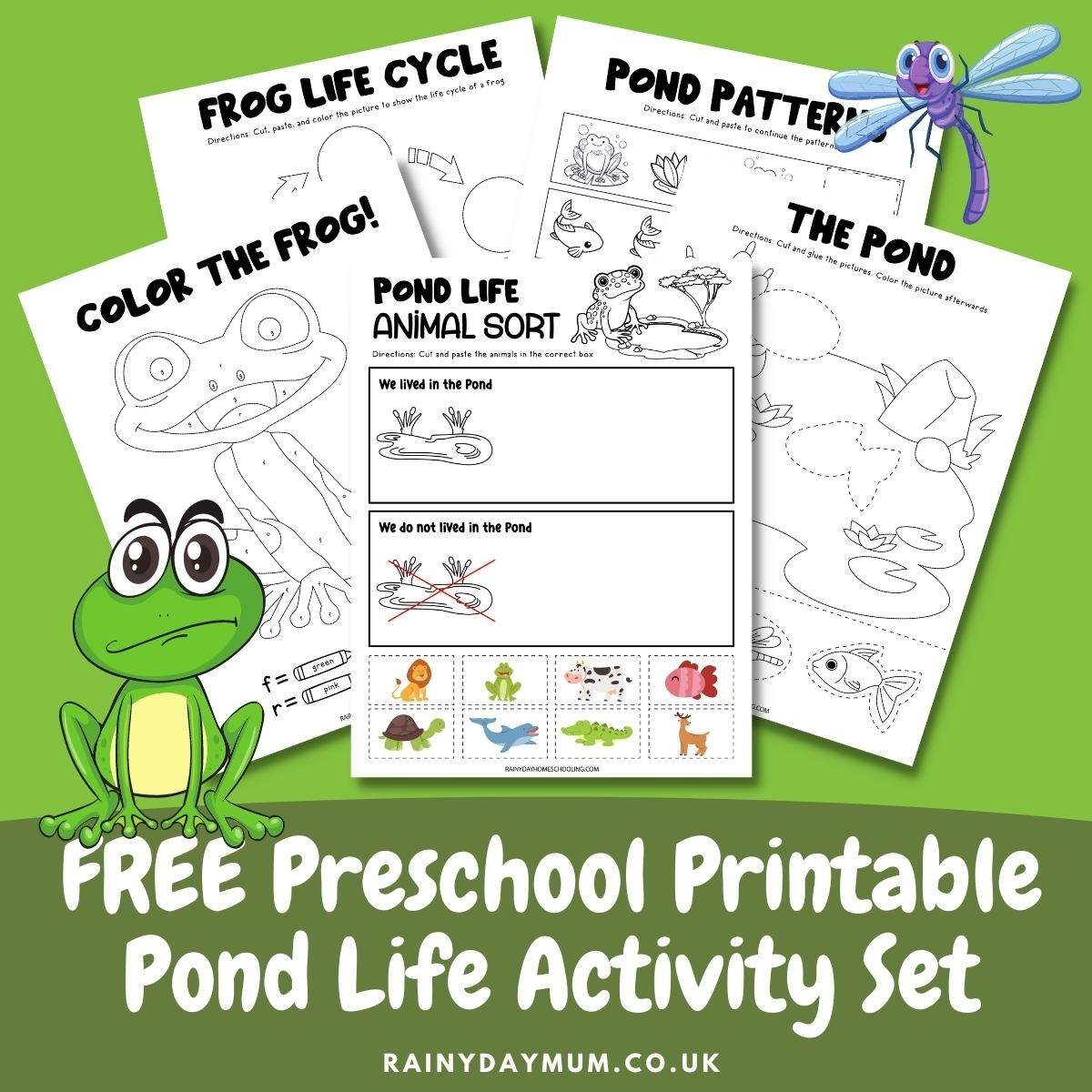 FREE Printable Preschool Pond Life Activity Pack FREE Printable Preschool Pond Life Activity Pack