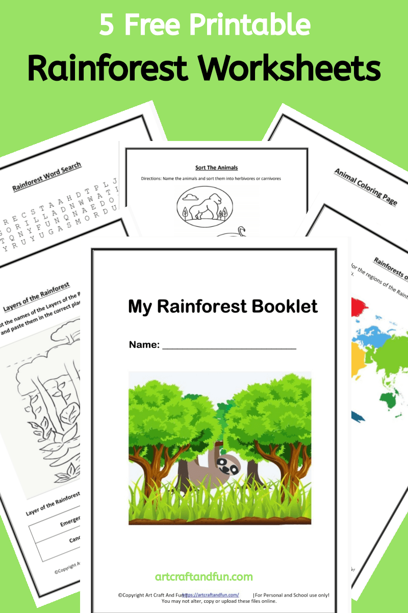 Free Printable Rainforest Worksheets Free Printable Rainforest Worksheets