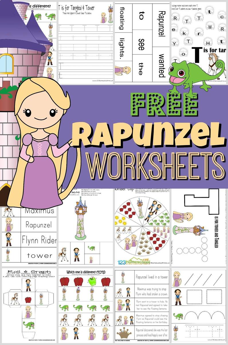 FREE Printable Rapunzel Worksheets For Kids FREE Printable Rapunzel Worksheets For Kids