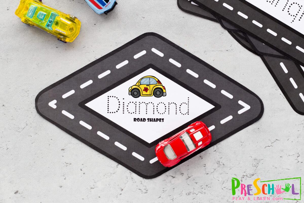 FREE Printable Road Shape Mats Shapes Activity For Preschoolers