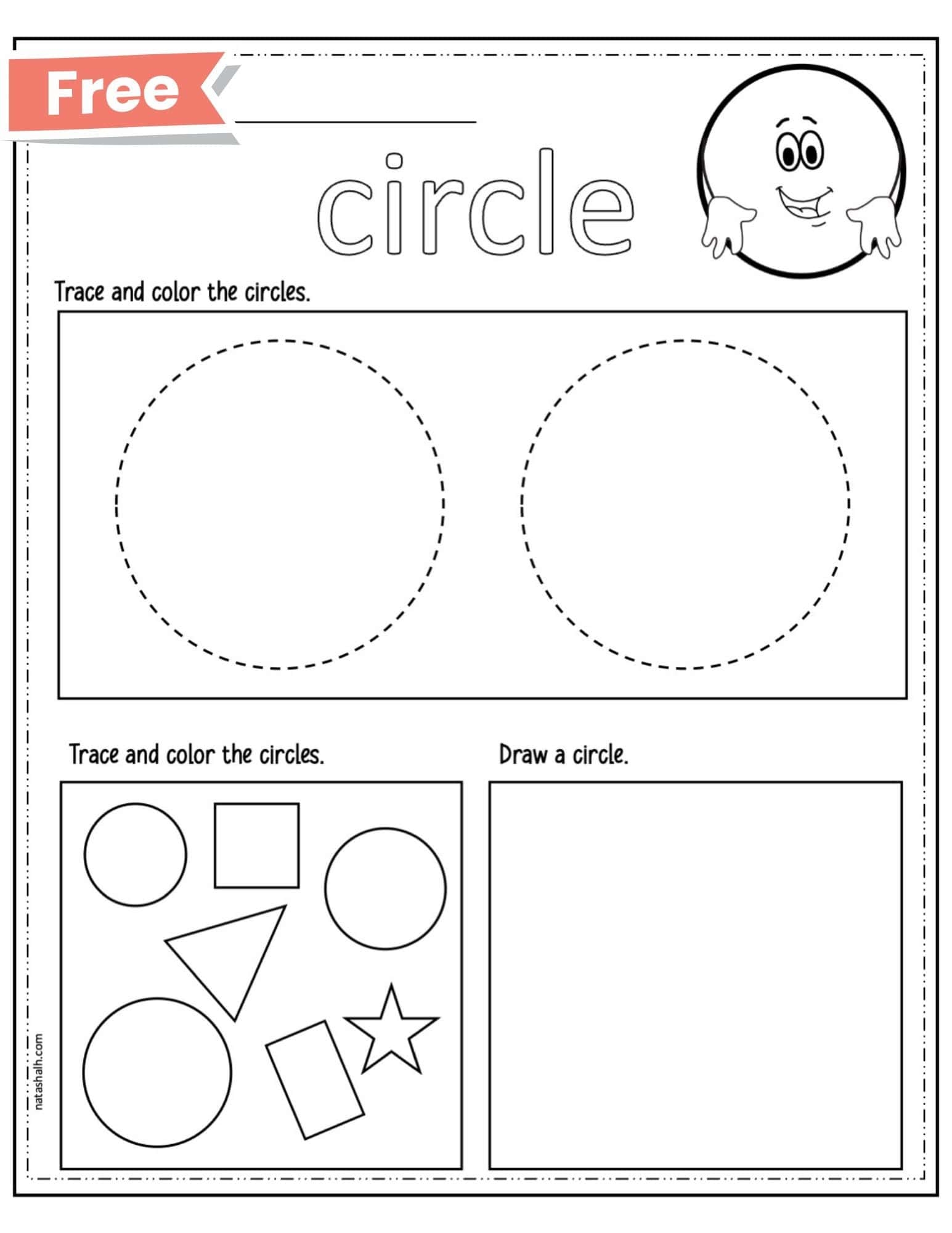 Free Printable Shape Worksheets Circle Worksheet The Artisan Life Circle Shape Worksheet Free Printable KidsNex