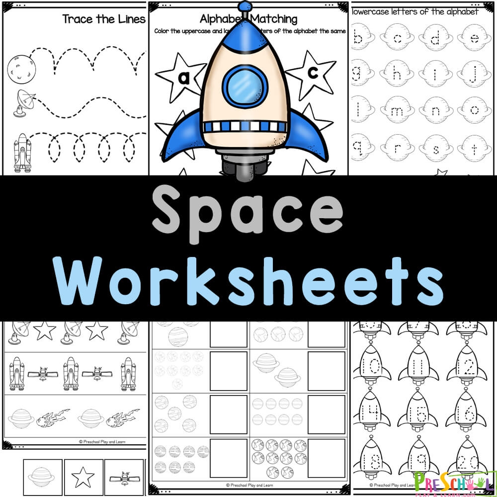 Free Printable Space Worksheets For Preschoolers And Kindergarten Free Printable Space Worksheets For Preschoolers And Kindergarten