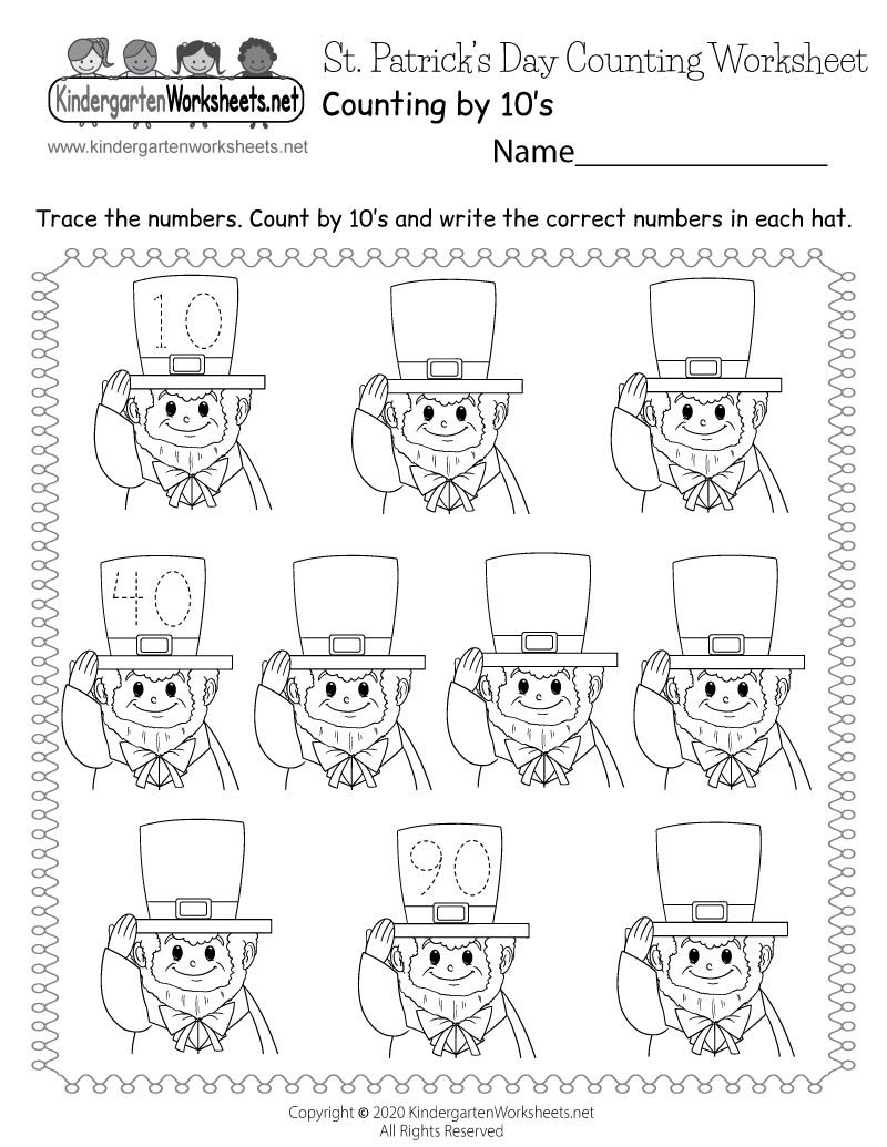 Free Printable St Patrick S Day Counting Worksheet